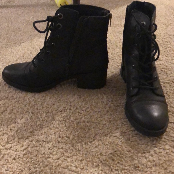 So Black Military Style Booties - Picture 3 of 5